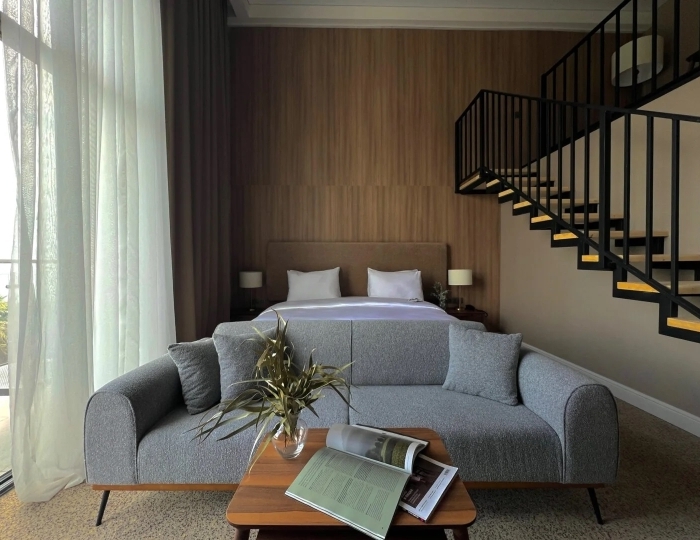 Duplex Дуплекс с балконом (вид на море или горы) Двухуровневый номер с лестницей - Отель Ashamta Hotel & Spa Afon / Ашамта Отель и Спа Афон