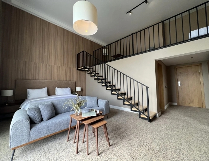 Duplex Дуплекс с балконом (вид на море или горы) Двухуровневый номер с лестницей - Отель Ashamta Hotel & Spa Afon / Ашамта Отель и Спа Афон